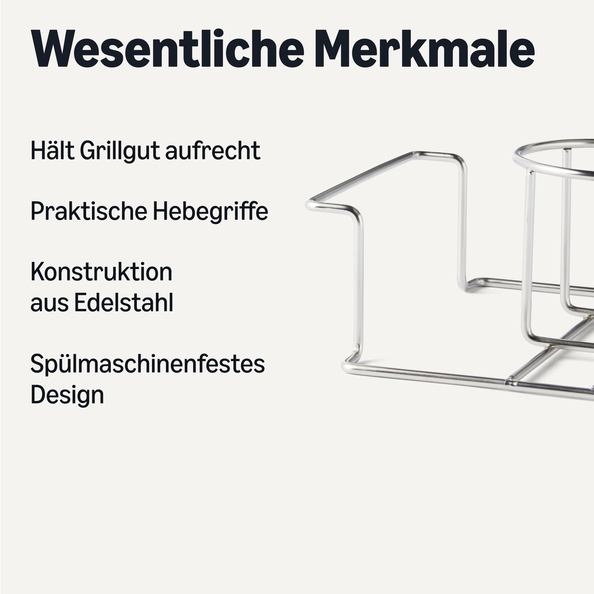 Amazon Basics Halter für Bierdosenhühnchen, Silber, 1 Stück 2