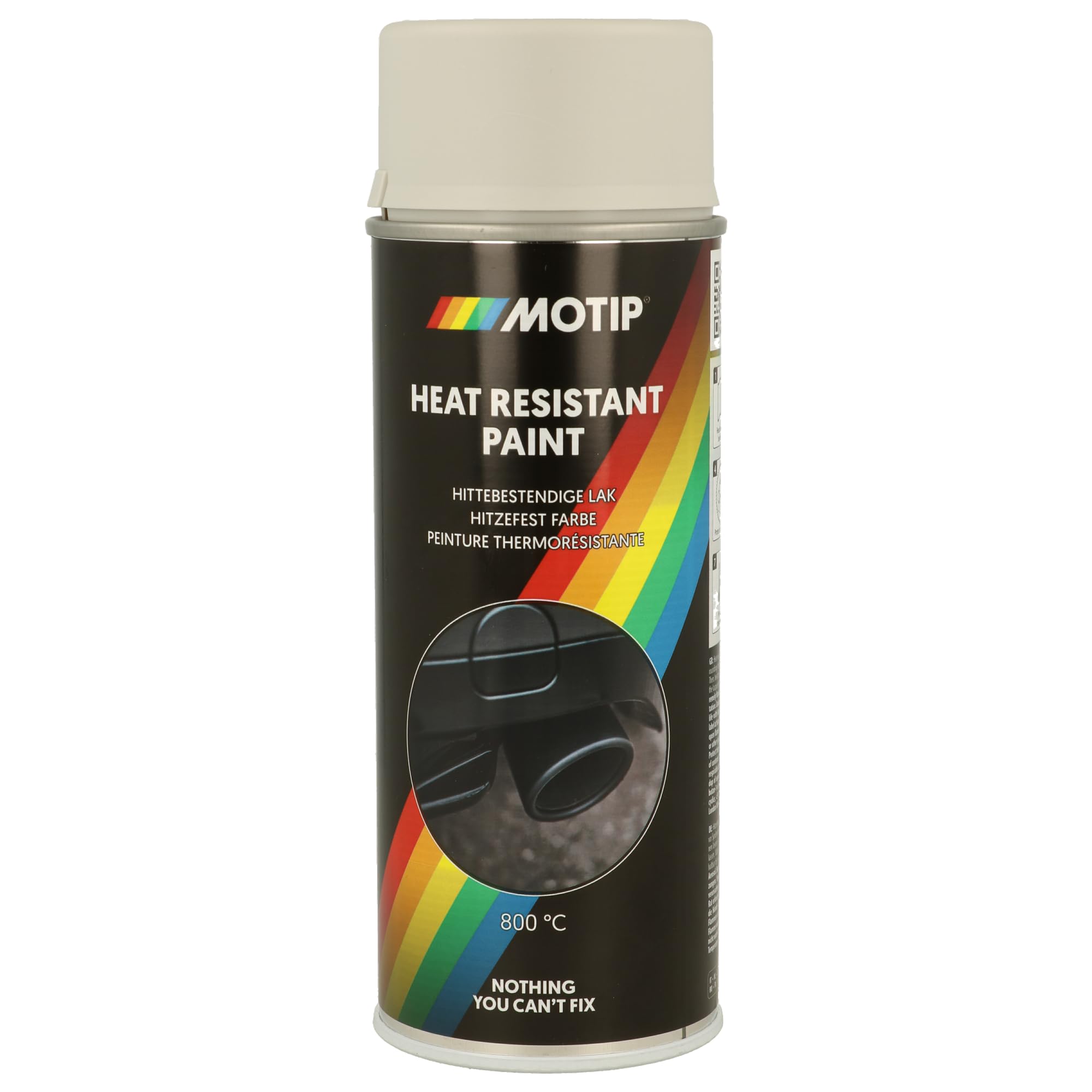 Motip M04039 Heat Resistant Lacquer-Grey-400 ml, Grey, 400 ml