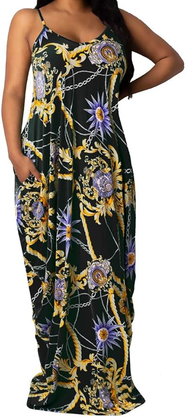 suspender maxi dress