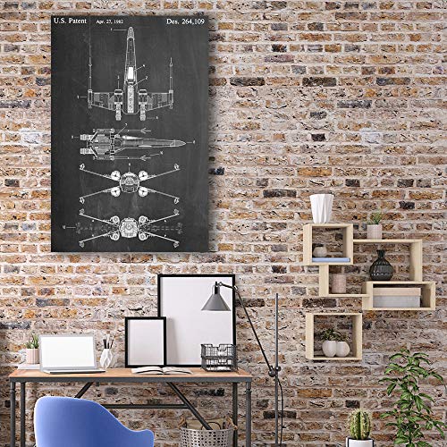 Hand Painting Line Drawing Vintage Black Board Painting Wall Bedroom Living House