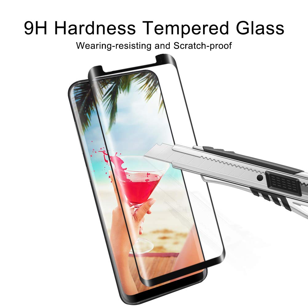 Samsung Galaxy Note 9 Screen Protector, WengTech 3D Curved 9H Hardness Border Adhesive Touch Sensitive Ultra Clear Tempered Glass Screen Protector for Samsung Note 9