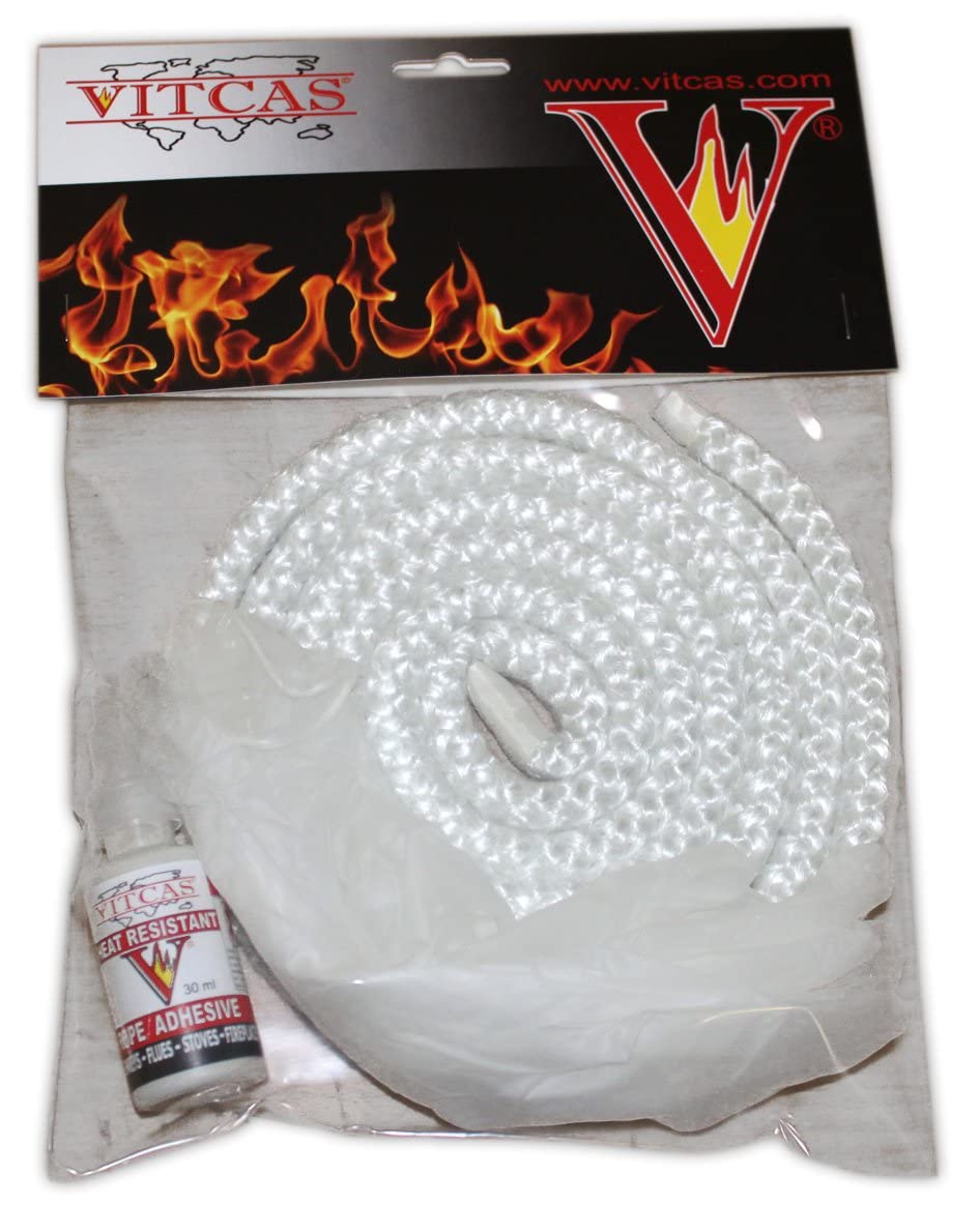 VITCAS White Stove Rope Replacement Kit 12mm