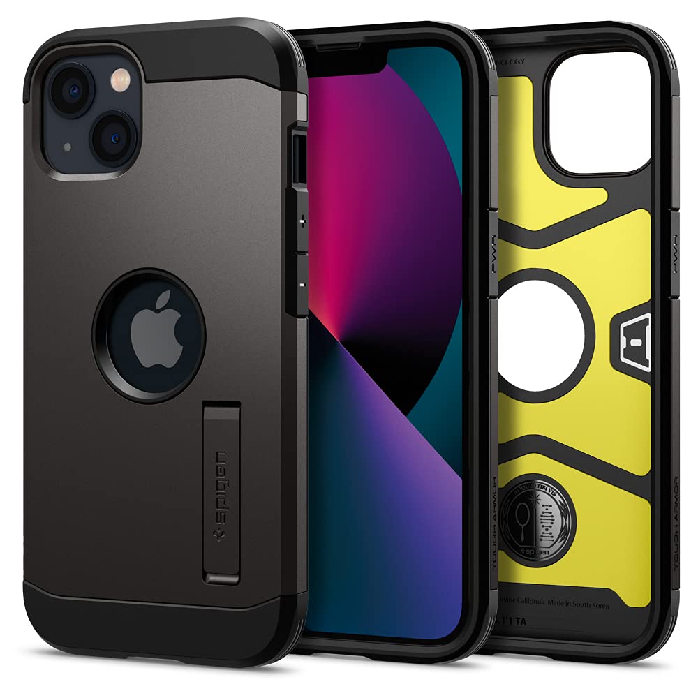 Spigen Tough Armor [Extreme Protection Tech] Designed for iPhone 13 Case (2021) - Gunmetal