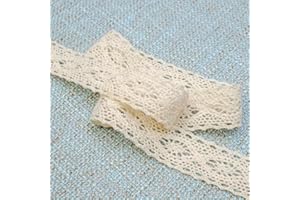 5pcs Cotton Lace Ribbon Vintage Style Trim for DIY Crafts Scrapbooking Wedding Decorations