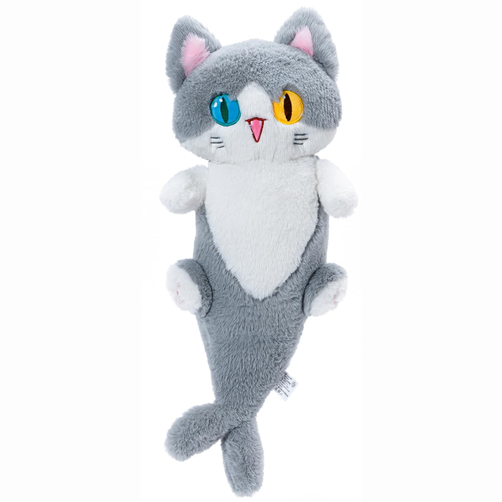 Photo 1 of OOPSHANA Long Cat Plush Toy Cute Plushie Hugging Plush Pillow Shark Cat Stuffed Animal for Girls and Boys Grey 19.7"
