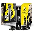 The Beard Club Professional T-Blade Beard Trimmer for Men with Straight Razor - Barber Electric Shaver & Hair Clippers for Men – Zero Gapped Cordless Hair Trimmer & Edger, Line Up Grooming Kit
