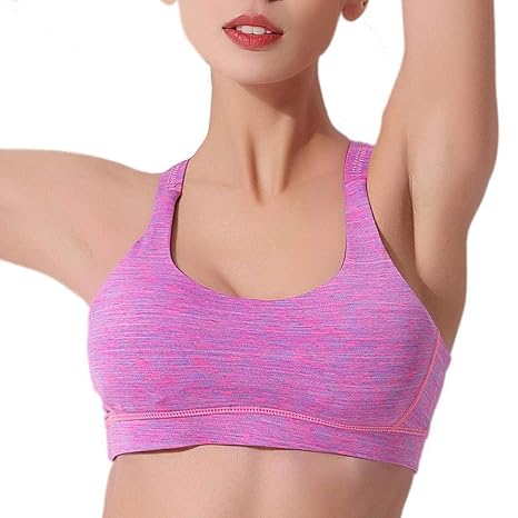 Reggiseni sportivi Abbigliamento YDTOPS Donna Reggiseno Sportivo con Imbottitura Rimovibile Senza Ferretto Traspirante Sports Bra Push up per Palestra Allenamento