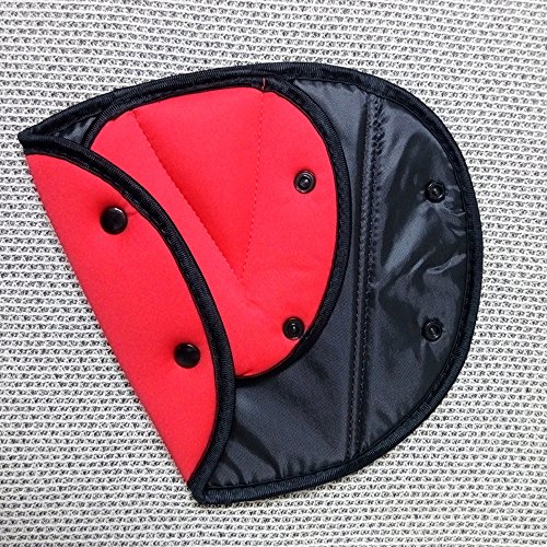 COGEEK Car Safety Belt Cover Adjuster Secured Seat Fit Toddler Kid Baby Adult Secure (Red) - Thumbnail 6