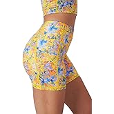 Tough Mode Women High Rise 5" Super Soft Athletic Shorts Pockets Bike Fitness Workout Running Yoga Tummy Control