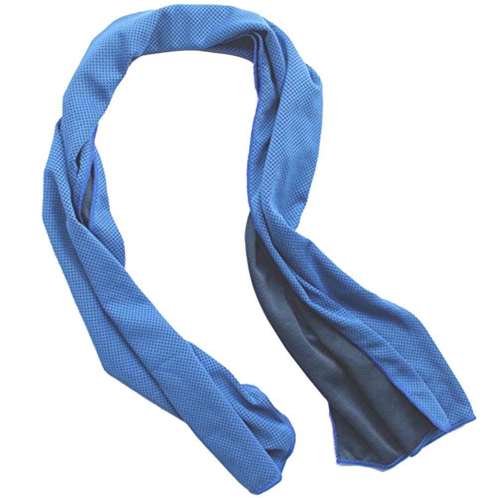 WINOMO Instant Cooling Towel Cold Neck Headband Bandana Scarf for Exercise/Sports/Gym/Yoga and Outdoor Activities 30 x 100cm (Blue)