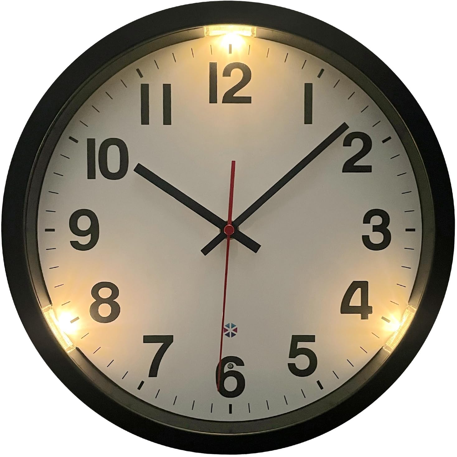 Photo 1 of eYotto Lighted Up Wall Clock, 12 Inch Night Light Glow in The Dark Silent Wall Clocks Battery Operated Battery Operated Decor for Bedroom Kitchen Living Room Bathroom Gift