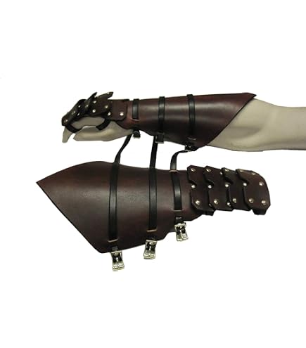 Gants Médiévaux En Cuir Synthétique - Protège-Bras Renaissance Vikings Pour Hommes