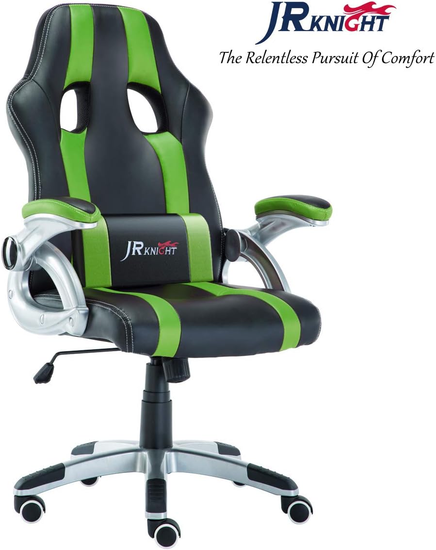 JR Knight Gaming Chair, Sporty Racer Chair Updated Version High Back