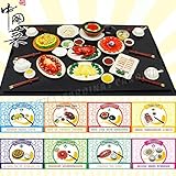ORCARA Miniature Dollhouse Chinese Food Cuisine Toy Figure Doll Accessorie Set