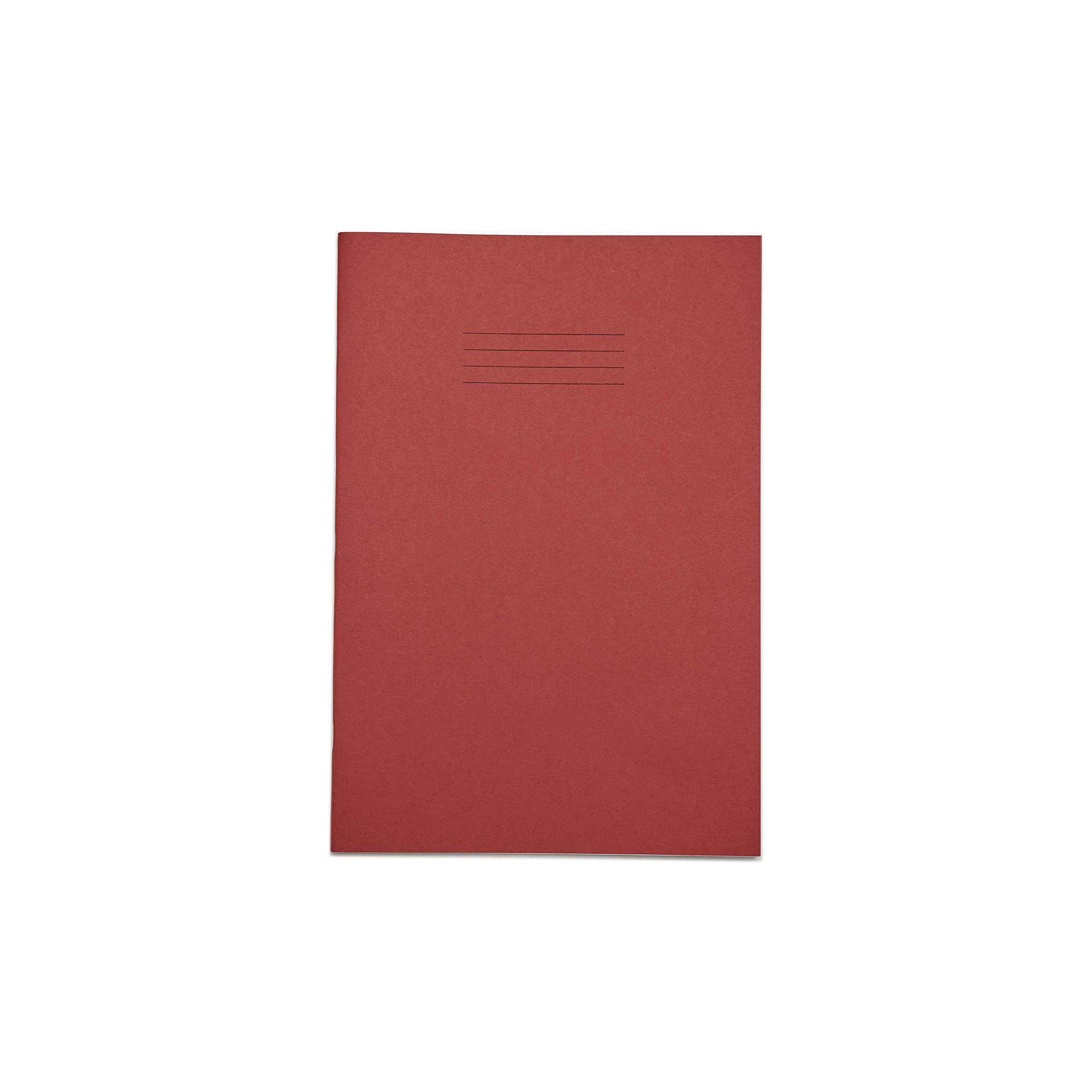 Rhino Stationery Exercise Book | A4 | 80 Page | 5mm Squared Exercise Book | Red | Learning Resources | School Books | Pack of 1
