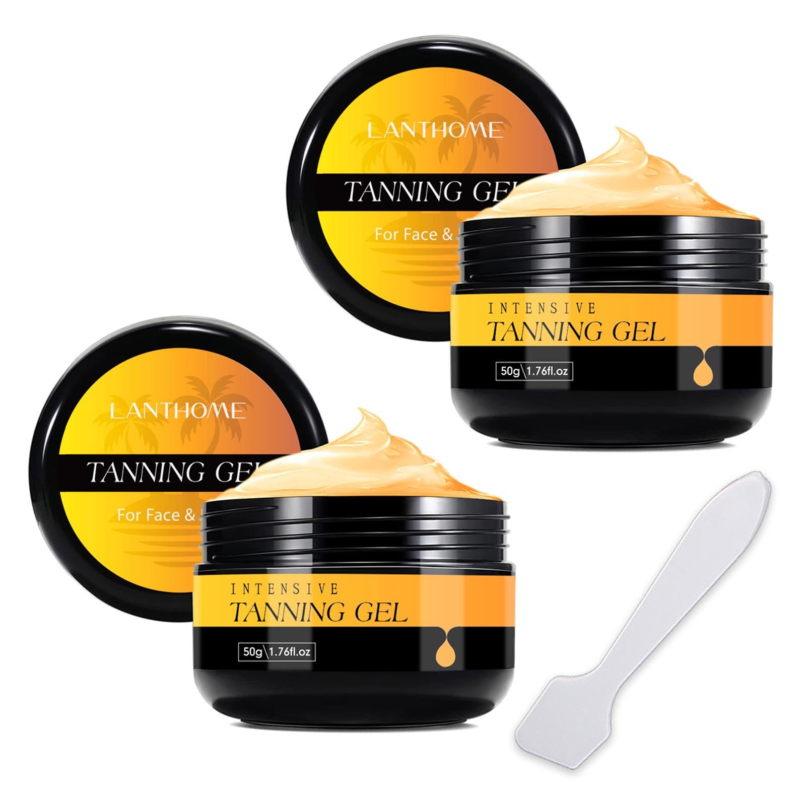 SSKHE Tanning Accelerator Cream,2 PCS Sunbed Tanning Accelerator, Golden Tan Accelerator for Outdoor Sun and Tanning Beds,Achieve a Natural Tan Skin (100g)