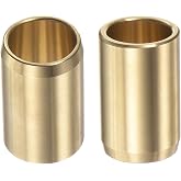 HARFINGTON 2pcs Sleeve Bearings 1/2" Bore 5/8" OD 1" Length Wrapped Oilless Bushings Brass Alloy for Transmission Conveyor Systems