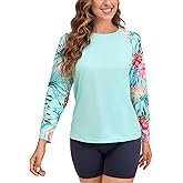 Eteoepo Women Rash Guard Long Sleeve Quick Dry Women's Rash Guard UPF 50+ Swim Shirts for Women