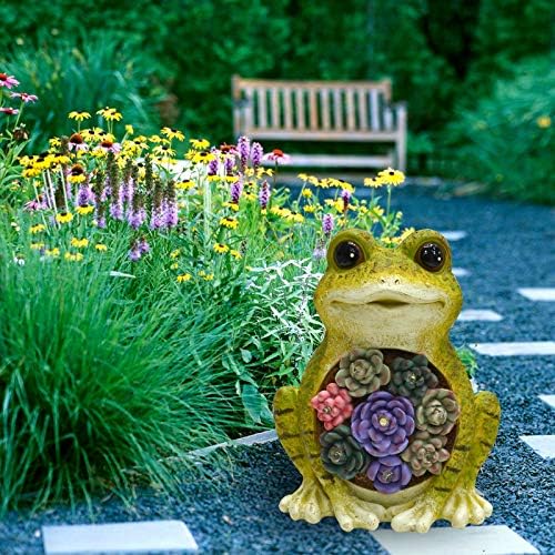 Small LED frog garden statue priced between $22.99 to $25.99.