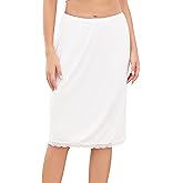 Lovasy Half Slip for Women Under Dress Lace Slip Skirt Anti-Cling Knee Length Underskirt S-3XL