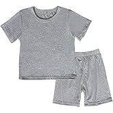 JWWN Toddler Girls Boys Short Sleeve Pajamas Set Little Kids Sleepwear 2 Piece Summer Loungewear 1-6Years