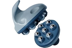 WMM Hand Held Massager, Full Body Massage Tool with Roller Ball Massager Manual 360-degree-roller for Muscle Back Neck Joint Foot Shoulder Leg Pain Relief with Portable Design(1 Pack)