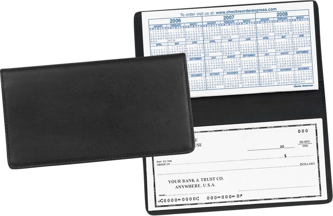 Bravo EnterpriseLeather Checkbook Cover Black