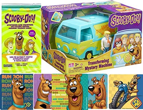 Scooby-Doo The Mystery Machine Van + Fred Character Figure + Bonus Stickers & Mystery Cards 25th Anniversary