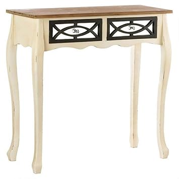 Amazon Com Distressed Wood Console Table Features Two Pullout