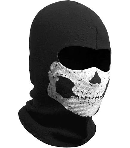 Amazon.com: Nuoxinus Black Balaclava Ghosts Skull Full Face Mask