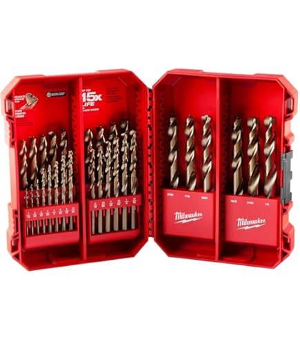 Milwaukee Electric - 23 PC RED Helix Cobalt Drill BIT Set - Amazon.com