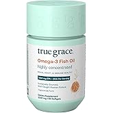 True Grace Omega-3 Fish Oil - 60 Softgels - 1400 mg EPA + DHA - Brain, Heart, Joint & Immune Health - Organic, Gluten Free, Soy Free