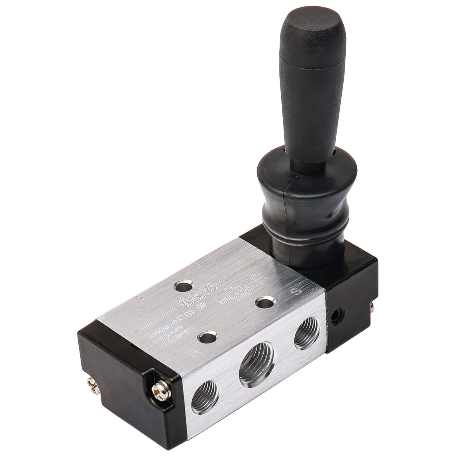 Pxyelec 4H210-085 Way Pneumatic Air Hand Lever Operated Valve Solenoid Valve Port 1/4 Inch Manual Control Valves