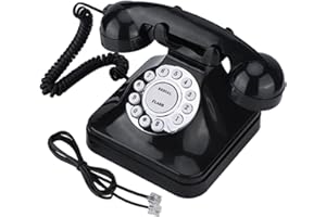 Semme Vintage Telephone Retro Landline Phone with Flash & Reserve Skid Proof Pedestal for Home Decor Collection