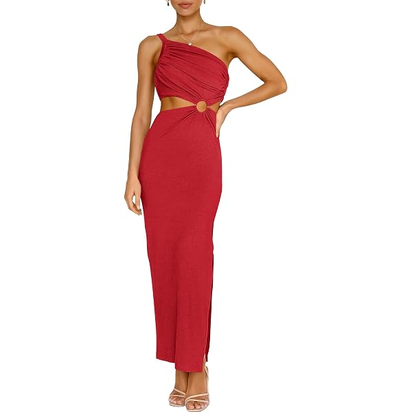 Amazon.com: HQBORY Women's Midi Bandage Dress Red Bandage Dress with Thigh  Slit Flowy Bodycon Cocktail Formal Dresses (S,Red) : Clothing, Shoes &  Jewelry