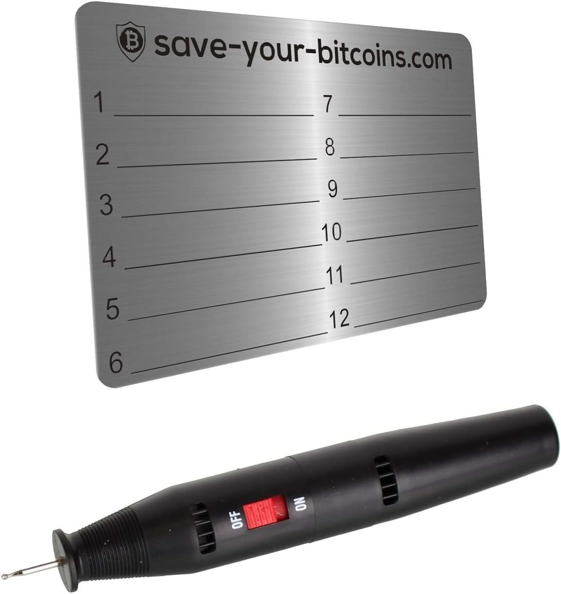 Recovery Phrase For Cryptocurrency Wallet Save-Your-Bitcoins Hardware  Wallet Seed Phrase - Recovery Metalen Plaat Van Roestvrij Staal (V4A), Kit  Met 3 Platen + Graveerstift Hardware Wallet Recovery Seed