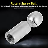 Oumefar 3/8" Female Stainless Rotary Spray Cleaning Ball Tank Cleaning Tool Low view 3