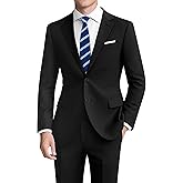 Pacific Perfect Men's Suit 2-Piece Slim Fit,Two-Button Blazer and Adjustable Waist Pants