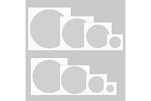 Large Circle Stencil for Painting,Reusable Plastic 8 Pcs Circle Templates Stencils for Fabric Walls Paper Arts Projects Home 