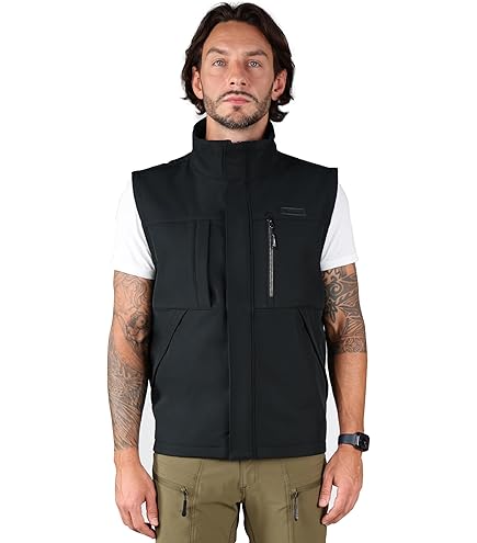 Gilet Décontracté En Polaire Pour Homme Avec Fermeture éclair Et Poche - Sans Manches - Chaud Et Solide - Veste De Voyage, Noir , L