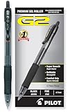 Pilot G2 Retractable Premium Gel Ink Roller Ball Pens, Fine Point, Black, 12-Pack (31020)