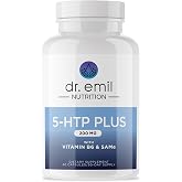 Dr. Emil 200MG 5-HTP Plus, Mood &amp; Sleep, L-Tryptophan, B6, SAM-e, 60 Count | 5-HTP Supplement with L-Tryptophan, SAM-e and Vitamin B6, Mood Support, Serotonin Conversion and Normal Healthy Sleep Support