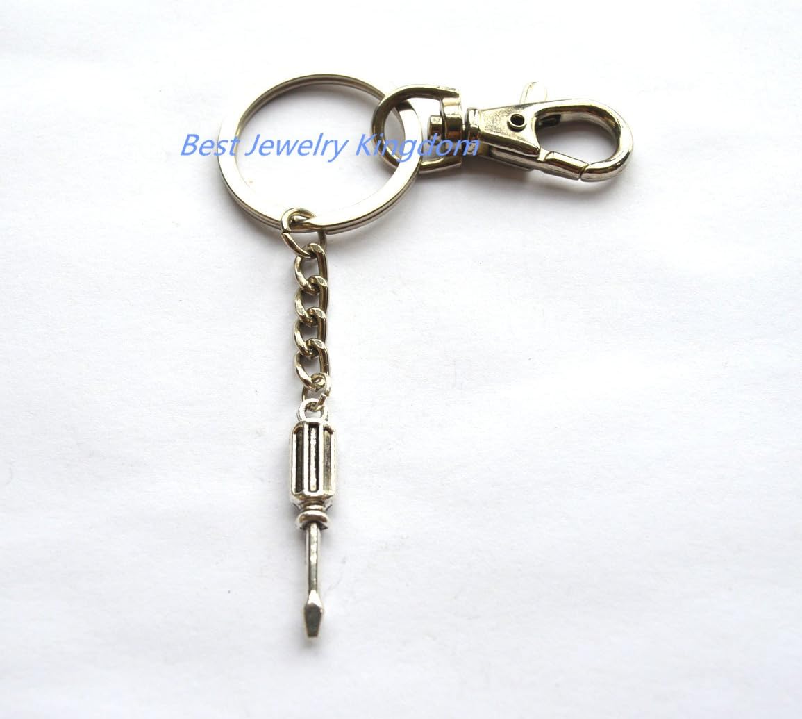 SCREWDRIVER Keychain Screwdriver Keyring Screwdriver Charm