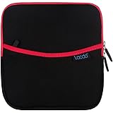 Lacdo Shockproof External USB CD DVD Writer Blu-Ray & External Hard Drive Neoprene Protective Storage Carrying Sleeve Case Pouch Bag With Extra Storage Pocket for Apple MD564ZM/A USB 2.0 SuperDrive / Apple Magic Trackpad / SAMSUNG SE-208GB SE-208DB SE-218GN SE-218CB / LG GP50NB40 GP60NS50 / ASUS External DVD Drives (Red)