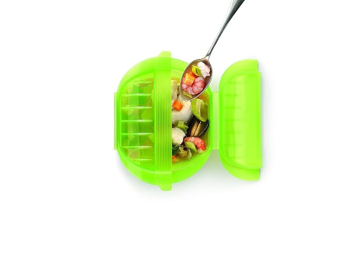 Lékué Estuche de Vapor Hondo 500 Ml con Bandeja, Silicona Platino ...