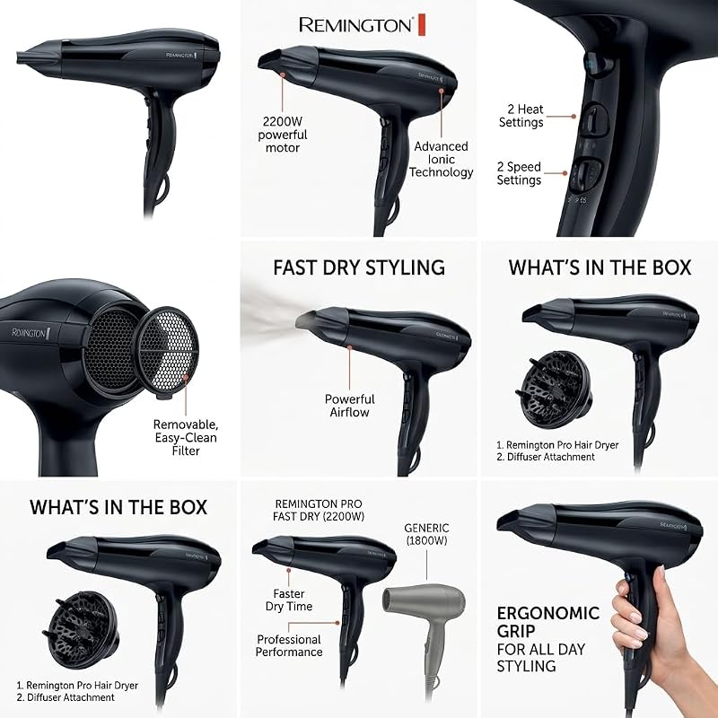 Haartrockner [leicht] Pro-Air (2200 W, Keramik-Ring) D5210