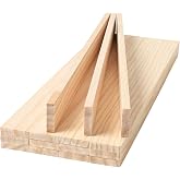 Wood Strips, Flat Wooden Dowels and Wood Sticks, 1/4x1x12 in, 15 PCS | Sanded smooth pine with a broad flat face for gluing, wood trim, model making, frames, DIY crafting, and woodworking
