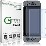 amFilm Nintendo Switch Screen Protector (2 Pack), Premium Tempered Glass Screen Protector Film for Nintendo Switch (2017)