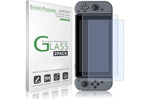 amFilm Tempered Glass Screen Protector for Nintendo Switch 2017 (2-Pack)