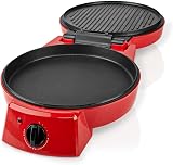 Ex-Pro 12" Retro Red Electric Pizza Maker Table Top Grill 230C view 4